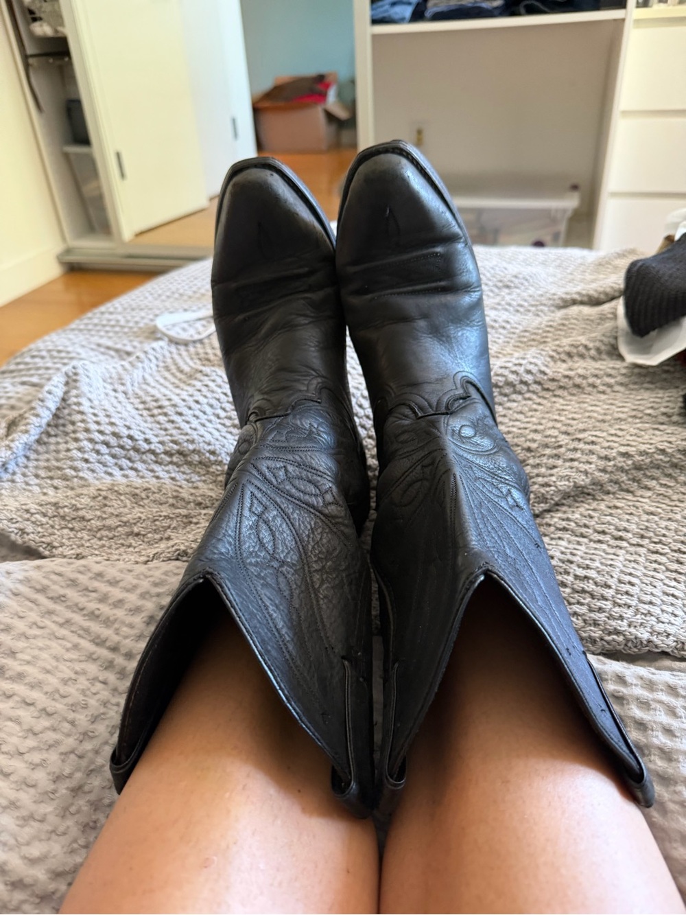 Sage Black Western Mid-Calf Boots - Picture 2 of 6